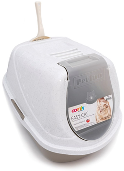 Лоток для котів Comfy EASY Cat критий 54 x 40 x 40 см Латте (5905546313827)