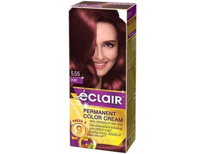 Фарба для волосся ECLAIR 555 Рубін з олією OMEGA 9