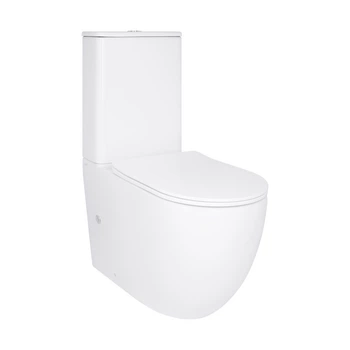 Напольный унитаз Qtap Robin New Ultra Quiet безободочный с сиденьем Soft-close WHITE QT13226083AW