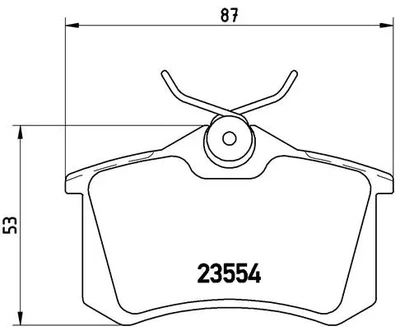 Комплект гальмівних колодок JETTA VA3, ROEWE (SAIC), RENAULT FLUENCE, BREMBO (P85020)