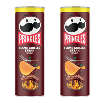 Набор Чипсы 2шт Pringles Flame Grilled Steak 165g