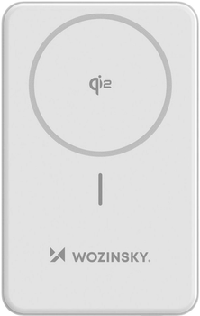 Powerbank Wozinsky WLWP-10KA0Y3WS MagSafe Qi2 10000mAh 22.5W White (5907769369322)