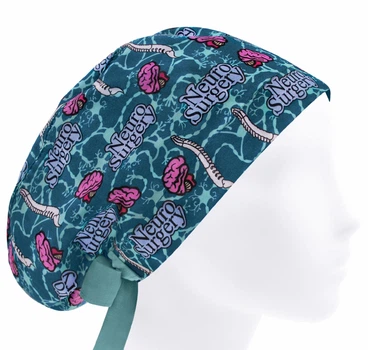 Медицинская шапочка женская HeadwearUniverse универсальная принт Нейрохирургия мозги