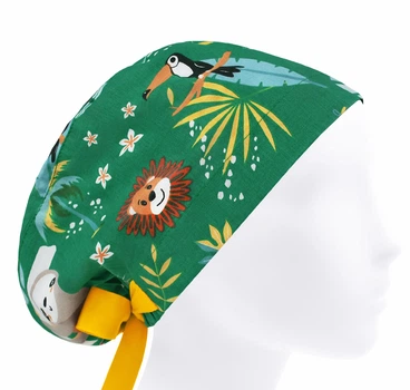 Медицинская шапочка женская HeadwearUniverse универсальная принт Зоопарк