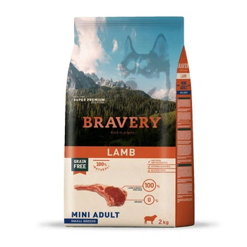Беззерновой корм для собак мелких пород с ягненком Bravery Dog Lamb Mini Adult Small Breeds 2 кг