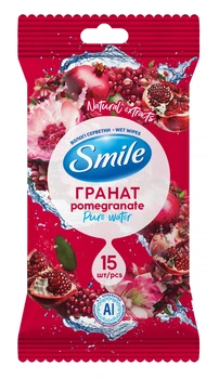 Салфетка влажная SMILE 42224922 Daily Гранат 15 шт. (4820048481977A) shop (4820048481977)