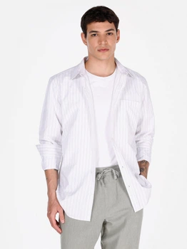Сорочка бавовняна чоловіча Colin's CL1074498WSD XL White Striped (8684112761183)