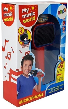 Бездротовий дитячий мікрофон Lean Toys для караоке з Bluetooth і динаміком Червоний 7828 (5903802454192)