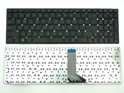 Клавіатура для ASUS X551, X551C, X551M, X551MA, X551MAV, F551C, F551CA, R512M (UA Black без рамки, короткий шлейф) (64571)