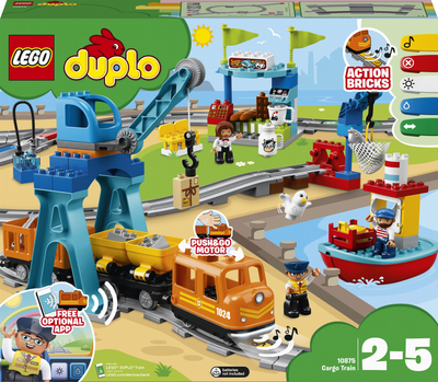 Zestaw klockow LEGO DUPLO Pociag towarowy 105 elementow (10875) (955555910149275) - Outlet
