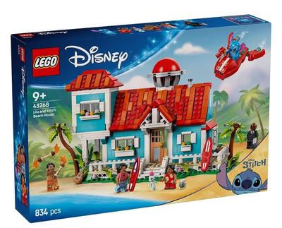 Zestaw klockow LEGO Disney Dom na plazy z bajki "Lilo i Stitch” 834 elementy (43268) (955555909875278) - Outlet