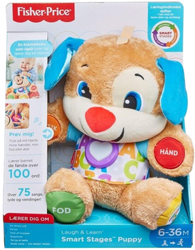 Розвиваюча іграшка Fisher-Price Laugh & Learn Smart hundehvalp Uno версія данською мовою (0887961612240) (955555904949185) - Уцінка