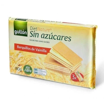 Вафлі ванільні без цукру Sin Azucares Gullon 180 г