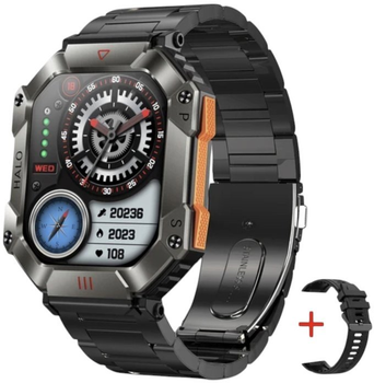 Мужские часы Uwatch Smart Racer K+ Steel Nano Black с компасом