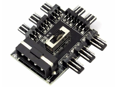 Переходник molex to 8 x 3pin - разветвитель питания для кулеров
