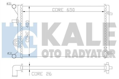 Теплообмінник 366400 KALE OTO RADYATOR KALE 366400 Audi TT, A3; Volkswagen Golf, Bora; Skoda Octavia; Seat Leon, Toledo 1J0121253AB, 1J0121253AD, 1J0121253AH
