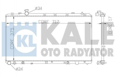 Радиатор охлаждения Fiat Sedici, Suzuki Sx4 Radiator (342120) KALE OTO RADYATOR KALE 342120 Suzuki SX4 1770079J10, 1770080JA0, 1770080JD0
