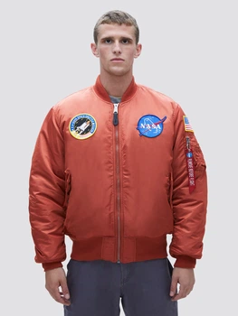 Бомбер чоловічий Alpha Industries MA-1 NASA MJM21093C1 M Помаранчевий (640631819703)