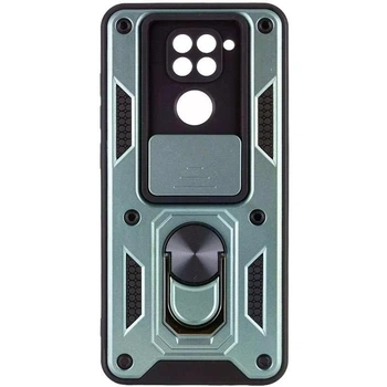 Протиударний броньований чохол із захистом камери для Xiaomi Redmi Note 9 Armor Case Keysion green