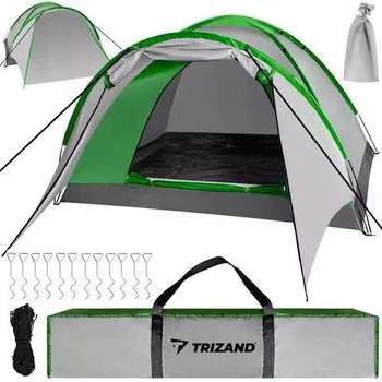 Туристическая палатка Trizand СР23483, 4-местная, с коридором