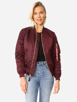 Бомбер женский Alpha Industries МА-1 Women WJM44500C1 M Бордовый (640631774798)