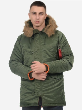 Парка Alpha Industries Slim Fit N-3B Parka 3XL Sage/Orange