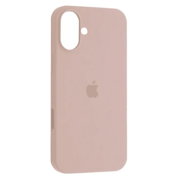 Чехол Fiji Silicone Case для Apple iPhone 16 бампер накладка Soft Touch с микрофиброй Pink Sand