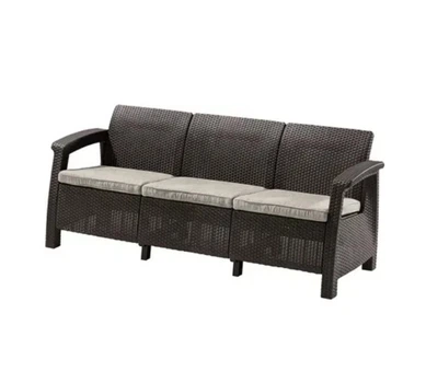 Диван для саду і тераси Keter Corfu Love Seat Max коричневий 258947