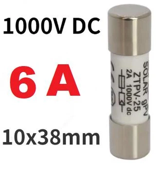 Запобіжник DC 10x38 6A 1000V