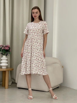Сукня зі штапелю міді літня жіноча Merlini Казерта 700001266 2XL-3XL Біла (700001266_3)