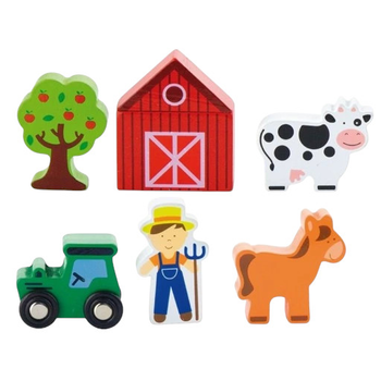 Drewniane akcesoria do zestawów z pociągami Viga Farma 50812 (6934510508128)