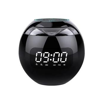 Колонка портативная с часами Kimiso KMS-K12 Bluetooth LED черный