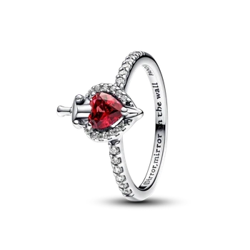 Серебряное кольцо Pandora «Злая королева» Серебряное кольцо Пандора Королева Сердце Меч Disney Дисней Паве 193422C01 16 мм 16.5 мм