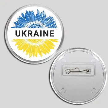 Акриловый значок с печатью "UKRAINE" (27411)
