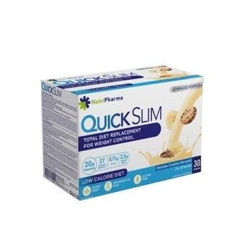 Протеїновий коктейль для схуднення Quick Slim Банан з печивом 30 саше по 23 г