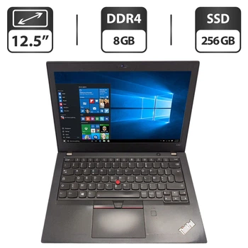 Нетбук Б-класс Lenovo ThinkPad X280 / 12.5" (1366x768) TN / Intel Core i5-8350U (4 (8) ядра по 1.7 - 3.6 GHz) / 8 GB DDR4 / 256 GB SSD / Intel HD Graphics 620 / WebCam б/у