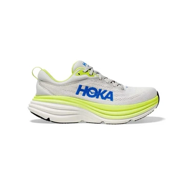 Мужские кроссовки HOKA ONE ONE BONDI 8 WIDE 1127953 STTC 46 (EU 46, USA 11,5 2E, 29,5 см) светло-серые с лимонным