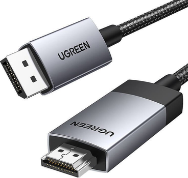 Кабель Ugreen DP119 25491 DisplayPort - HDMI 3 м Gray (6941876224913)