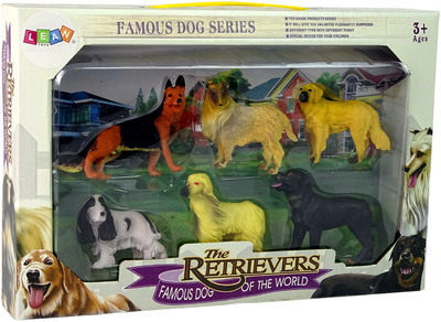 Zestaw figurek Lean Toys Psy rasowe 6 szt (5905214970499)