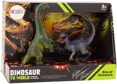Zestaw figurek Lean Toys Dinozaury Brachiozaur i Velociraptor 2 szt (5905991020967)