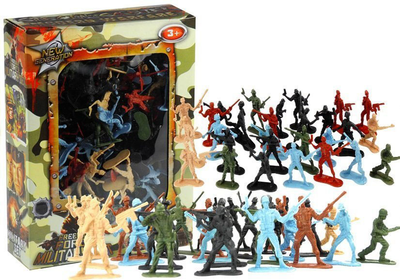 Zestaw figurek Lean Toys Żołnierze wojskowi 4.5 cm 80 szt (5902808153849)