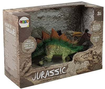 Zestaw figurek Lean Toys Dinozaur Stegosaurus 8 cm i Pteranodon 6.5 cm (5904665998373)