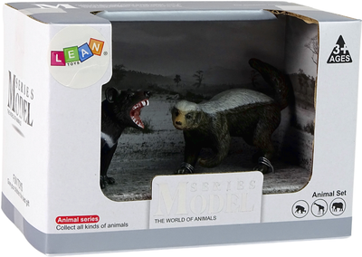 Zestaw figurek Lean Toys Zwierzęta Świata Ratel miodożerny i Diabeł tasmański (5905214971311)