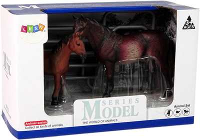 Zestaw figurek Lean Toys Koń ze źrebakiem (5905214971786)
