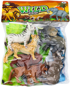 Zestaw figurek Lean Toys Dzikie zwierzęta 6 szt (5905991003724)