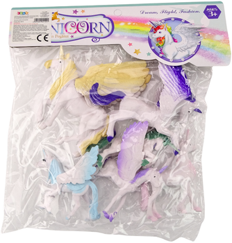Набір фігурок Lean Toys Єдиноріг з чарівними крилами 6 шт (5905991021001)
