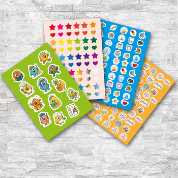 Набор стикеров для планера и ежедневника – 4 листа A5 ENTERSTORE (art.sticker_planner_1)