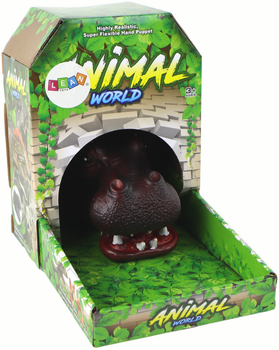 Figurka Lean Toys Pacynka na rękę Hipopotam 10 cm (5905515356794)