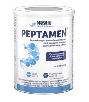 Ентеральне харчування Nestle Peptamen на Основі пептидів з Ароматом ванілі для дітей старше 10 років та дорослих 400 г (8445290696700)