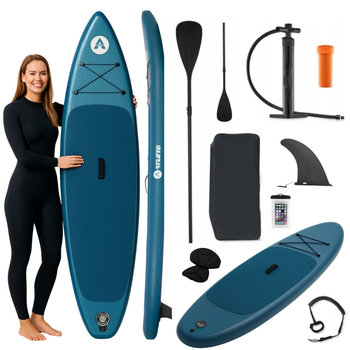 SUP-дошка надувна для плавання Atleto 350 см лагуна + сидіння (42400969)